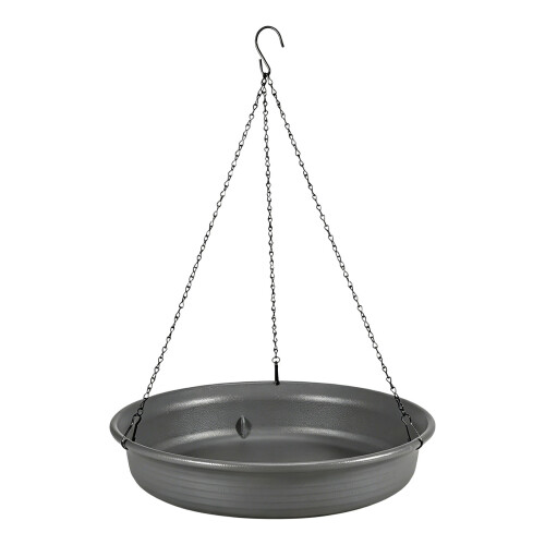 Wind Resistant Outdoor Bird Bath And Feeding Dish Crafted From