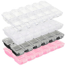 Boîte de rangement pour nail art en plastique, 4 pièces
