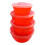 Stablebare plastboller med lokk – sett med 4 deler 1