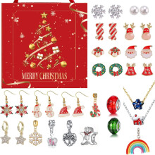 Calendrier de l'Avent 2025 avec breloques de Noël – 24 bijoux