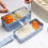 Set di 3 contenitori bento impilabili e a prova di perdite con posate. 1