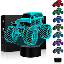 3D Monster Truck Nachtlampje – Touchbediening, 7 kleuren USB