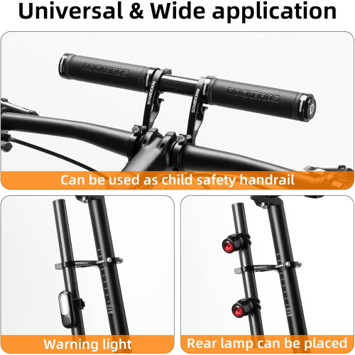 ROCKBROS Bike Handlebar Extension 25cm, Bicycle Handlebar Extender Bracket for 20-32mm Diameter 2