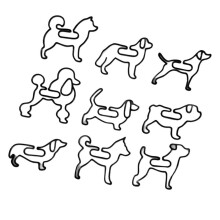 9 stuks hondvormige bladwijzers 3D-gepinde plastic bladwijzers