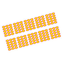 10 Sheets Multicolored Adhesive Price Label 3X2Inch Price-B