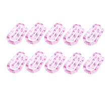 10Pcs Flower Print Acrylic Paper Clip Bookmarks Documents-16