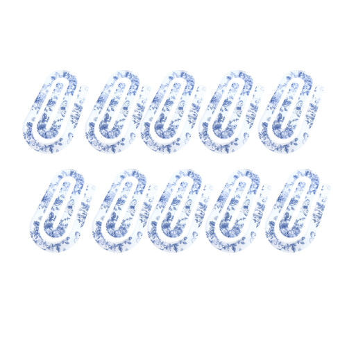 10Pcs Flower Print Acrylic Paper Clip Bookmarks Documents-8