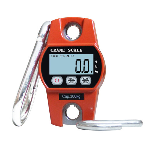 300KG Digital Hanging Scale with LCD Display - High Precision Crane Scale Orange