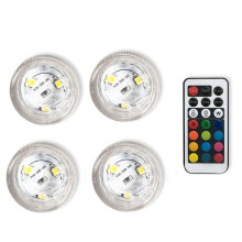 Wasserdichte LED Diamant Knopf Lichter mit Fernbedienung - Farbwechselnde Tauchleuchten