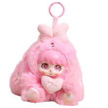 Fashionable Rabbit Shaped Key Holder With Cozy Plush-Rose Red