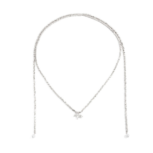150cm Extra Long Layering Beaded Clavicle-01 White K 7730