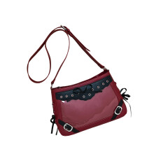 Itabag Shoulder Bag Crossbody Bag Transparent Pocket-Burgundy