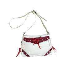 Transparent Shoulder Bag Fashion Itabag Clear Window-white red