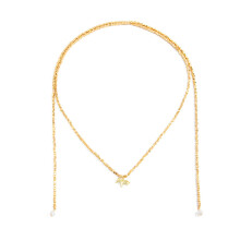 Vielseitige 150 cm lange Perlenkette als Geschenk-01 Gold 7730