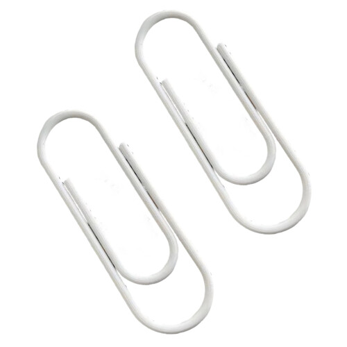 2Pcs Assorted Shape Fashion Multifunctional Paper Clips-White