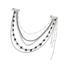 Elegant Gothic Crystal Chain-Black And White 02 White K 0390