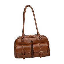 Trendy Leather Purse Shoulder Bag Soft Hobos Bag Top-Coffee