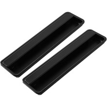 Poignées encastrées rectangulaires noires pour armoires et