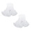 Elegant Ruffle Organdy False Sleeves Decorative Arm-White 1