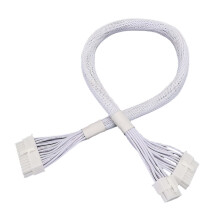18+10Pin To 24Pin Motherboard Power Cable-White Weaving a net