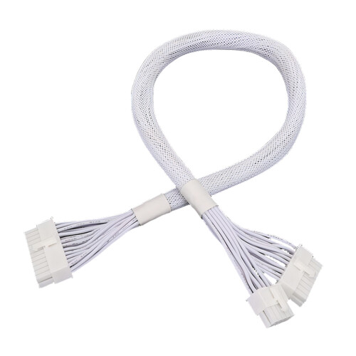 Cordon d'alimentation modulaire robuste,-Blanc Tissant un filet
