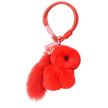 Delicate Horse Themed Key Accessory Plush Animal Key Chain-Red