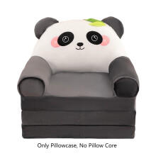 Sofá cama plegable infantil 2 en 1, sillón de terciopelo con diseño de dibujos animados.