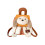 Soft Plush Backpack with Adjustable Strap Plaids-oranges dog 1