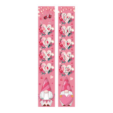 Ensemble de bannières de porte pour la Saint-Valentin avec des gnomes – Fleur LOVE rose,