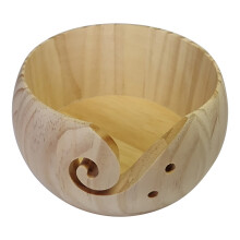 Cuenco de madera para hilo – Soporte portátil para tejer y hacer ganchillo, 15