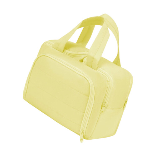 Practical Fabric Cosmetic Pouches Double Opening-Light Yellow