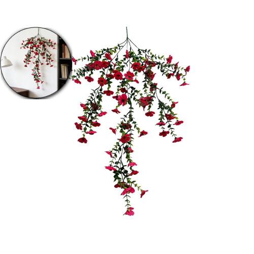 Bouquet de fleurs artificielles mural 77 cm