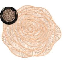 Ronde placemat met rozenmotief van vinyl (38 cm)