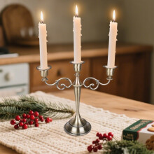 Candelabro in metallo a 3 bracci – Centrotavola minimalista per matrimoni