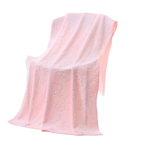 Serviette de bain en microfibre douce, absorbante et à séchage rapide, rose, 200 g