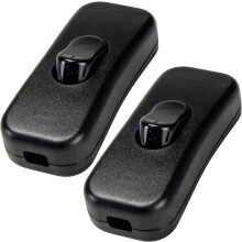 Interrupteur Ă bascule marche/arrĂŞt noir (lot de 2)