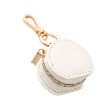 Mini estuche organizador de anillos de cuero sintético para llavero