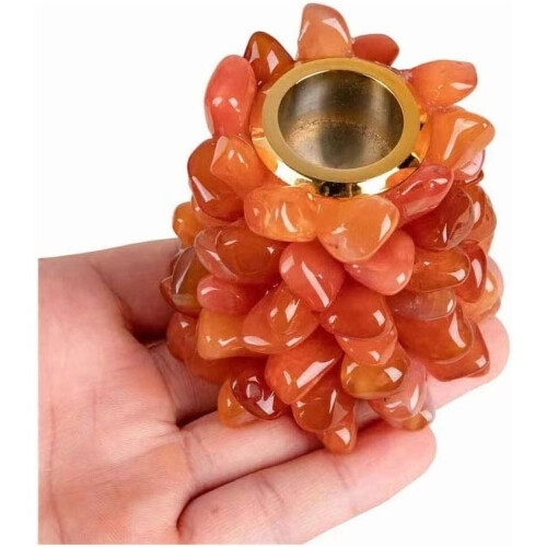 Teelichthalter aus natürlichem Achat