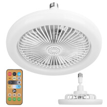 Ventilateur de plafond LED avec lumière et télécommande, 3 vitesses,