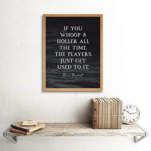 Affiche encadrée avec citation de Bear Bryant, 30 x 40 cm
