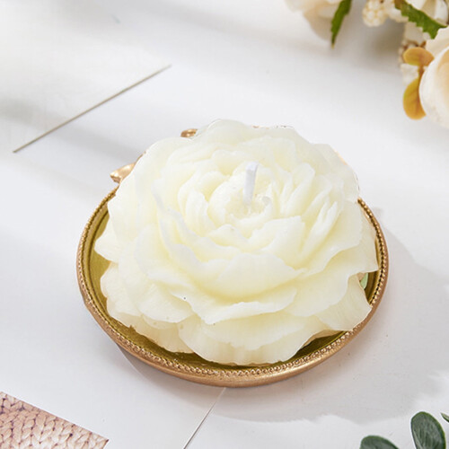 Bougie parfumée en forme de rose, aromathérapie, faite à la main