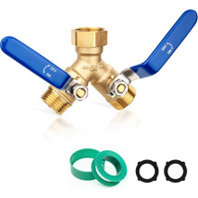Raccord en Y en laiton pour tuyau de camping-car Ă 2 voies, 3/4" GHT