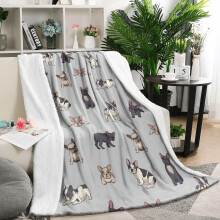 Couverture en flanelle Boston Terrier 50 x 60 pouces