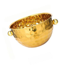 Hammered Metal Ice Buckets for Wedding Parties and Outdoor-Gold