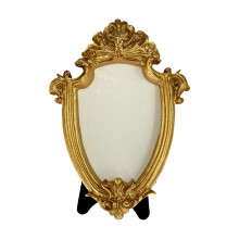 Cadre photo européen en résine, finition antique, 10 cm