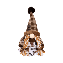 Décoration elfe en peluche sur le thème du café - 28 cm