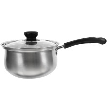 Cratiță din oțel inoxidabil cu capac de sticlă, 1,5 l