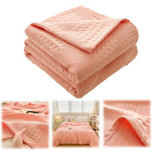 Coperta matrimoniale in cotone a trama waffle