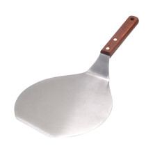 Ruostumattomasta teräksestä valmistettu pizzalapio puisella kahvalla 13,2 x 6,5 tuumaa