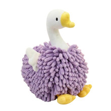 Duck Pattern Hand Towel Corals Fleece Soft Skin Friendly-Plum